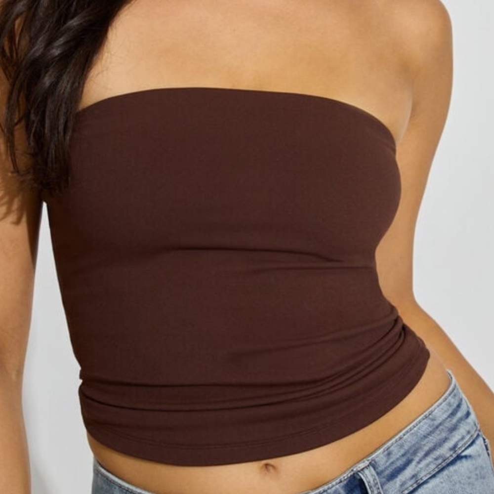 SWS Essentials Brown Tube Top